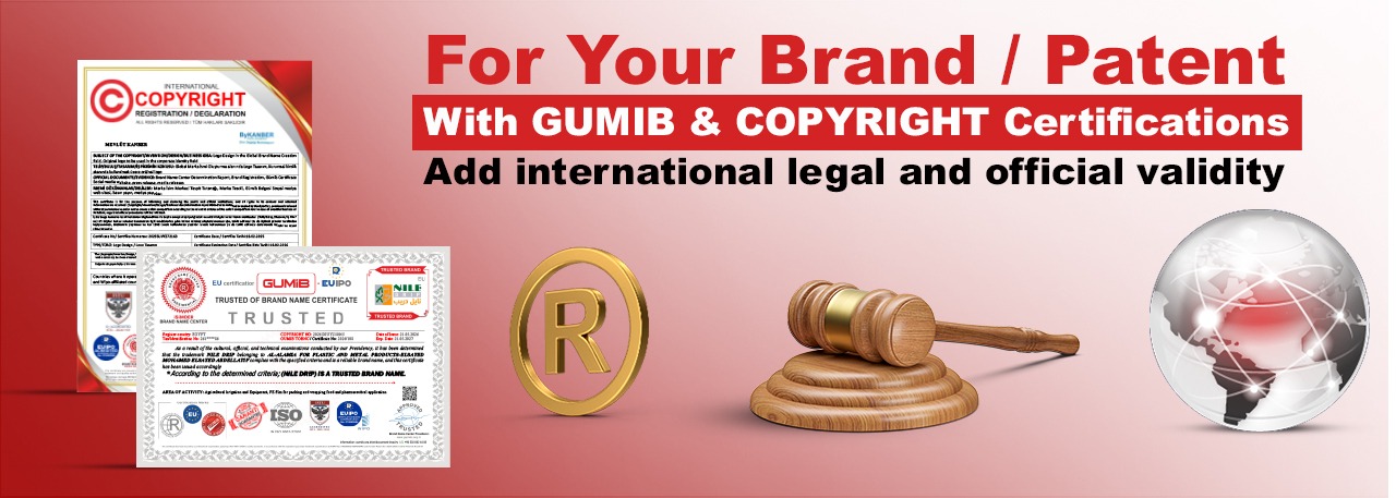 Add International Legal and Official Credibility to Your Brand  Patent with GUMİB  COPYRIGHT Documents